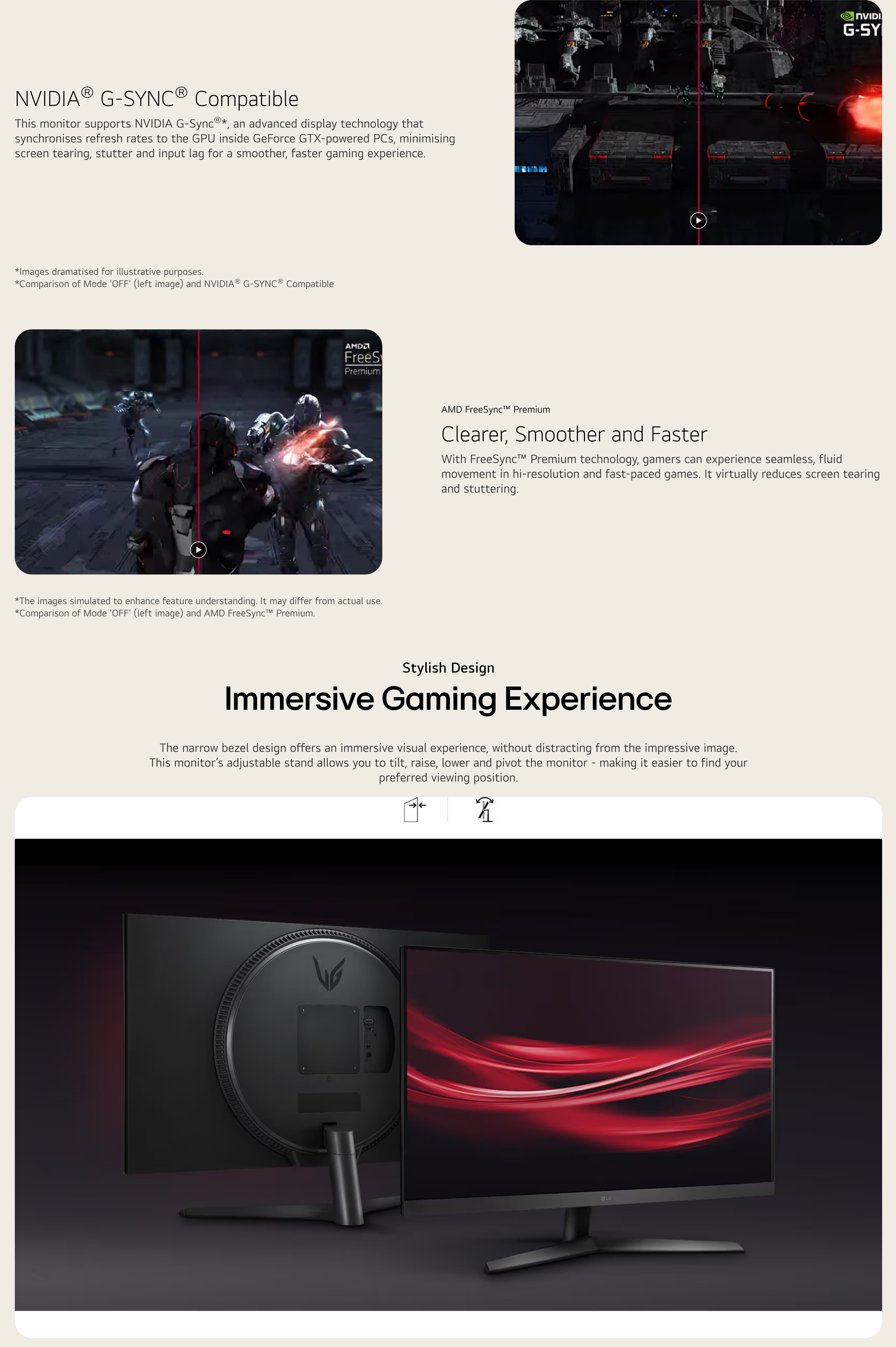 A large marketing image providing additional information about the product LG UltraGear 32GN50R-B 32" 1080p 165Hz VA Monitor - Additional alt info not provided